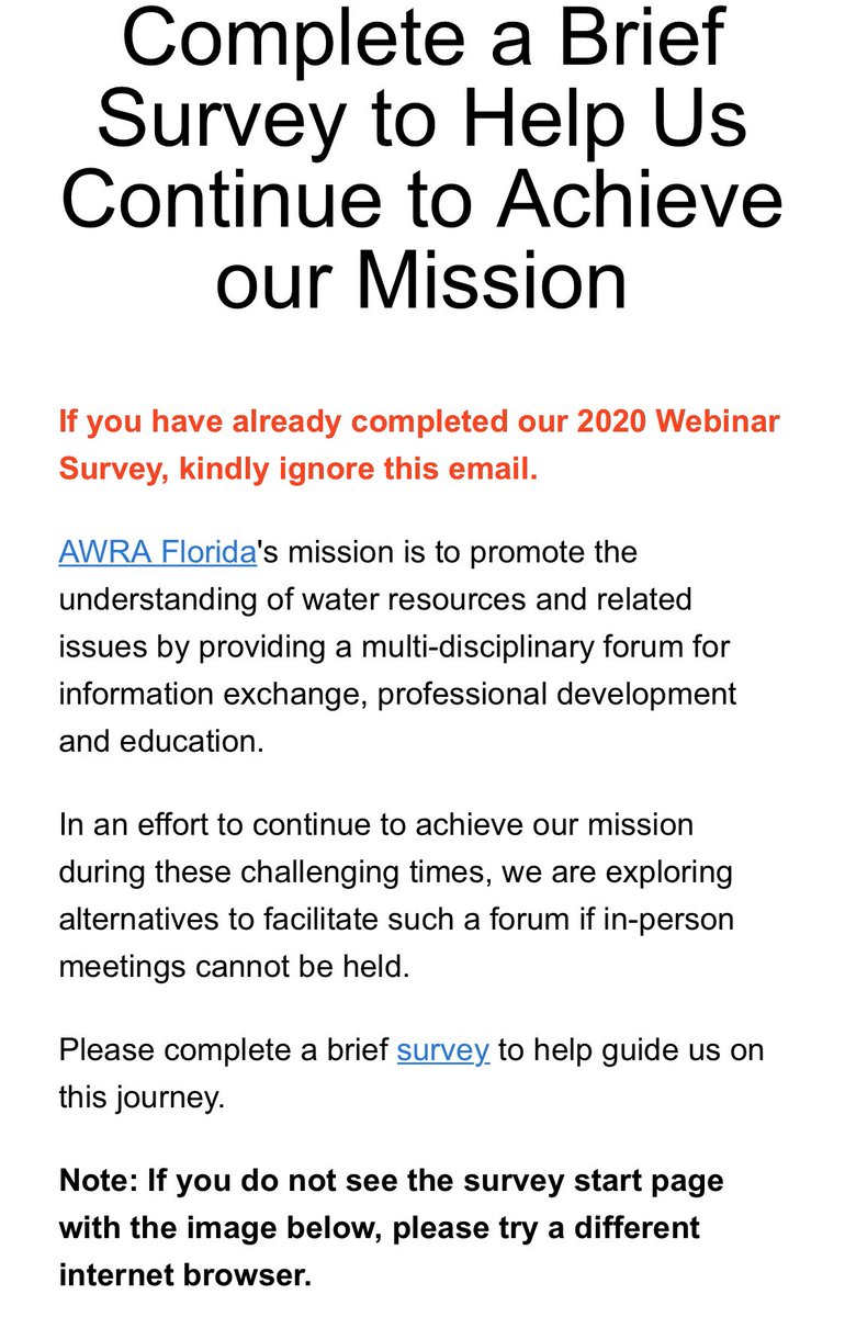 Please check your emails and take our brief survey! In an effort to continue to achieve our mission during these challenging times, we are exploring alternatives to facilitate such a forum if in-person meetings cannot be held.