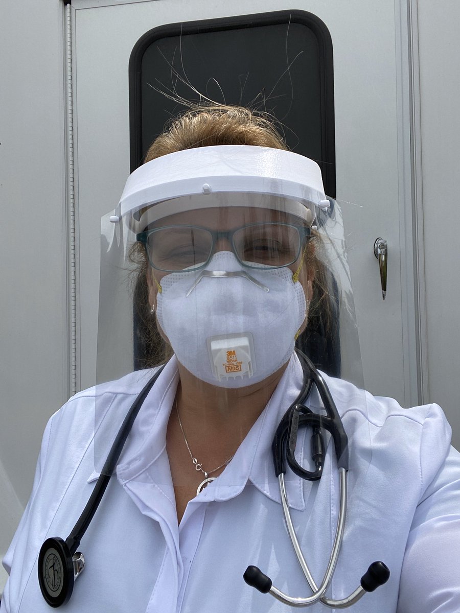 @MeganWBAL <a href="/kateamaraWBAL/">Kate Amara</a> <a href="/wbaltv11/">WBAL-TV 11 Baltimore</a> <a href="/_hackground_/">hackground</a> I have a medical grade, NIH approved face shield thanks to the amazing AbsoluteControl_FRCteam5945 students.  They have made 50 with a 3D printer using their own funds.  I am smiling under that mask.  #PPE #COVID_19 #nurses #CRNP