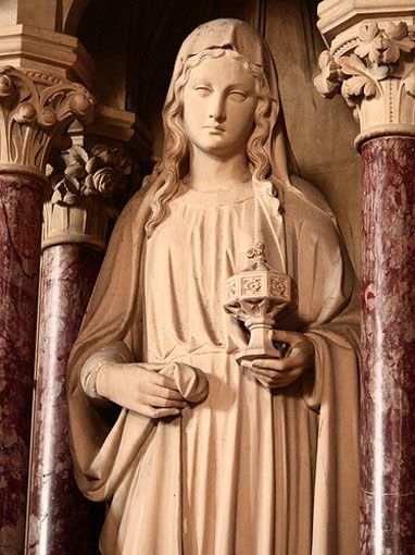 Some say the Grail went with Mary Magdalen, who the secret Gospels of the Gnostics call Companion, Consort of the Saviour, who He loved 'more than all the disciples'. Some say it is she herself who was the Grail, bearing His child, Sarah, in her womb, and the holy bloodline.