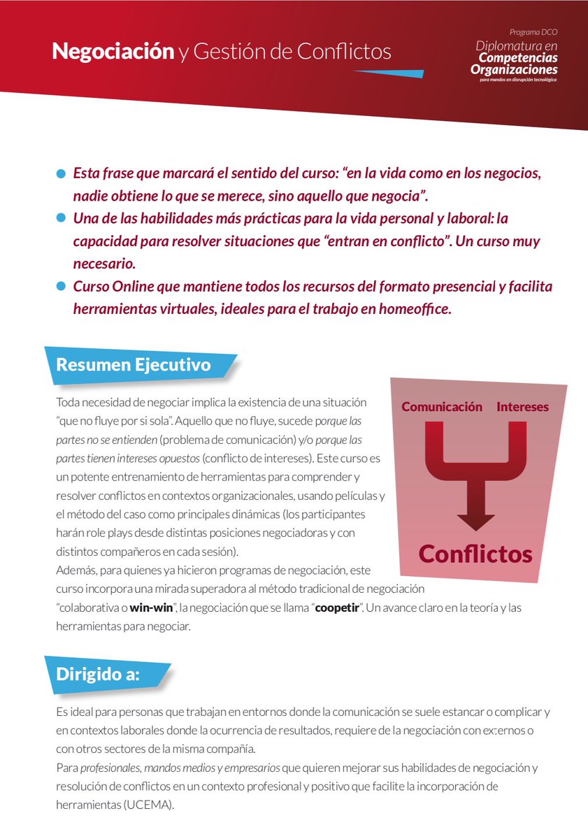 VLMartinelli's tweet photo. Les comparto información del curso de “Negociación y Gestión de Conflictos” q estaremos dando a partir del 28/4 en @ucema_edu junto a un gran equipo de Coaches en formato digital. #TeEsperamos “En la vida como en los negocios, nadie obtiene lo q se merece, sino aquello q negocia” https://t.co/IjhWQWsfkD