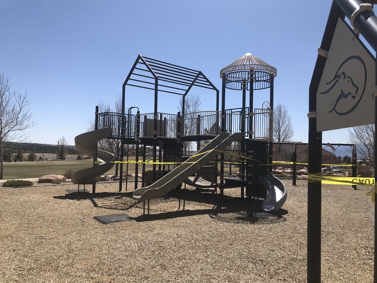 This is insane. There is CRIME TAPE wrapped around our neighborhood playground.  #peakstupid  #virusvirtuesignaling  #dystopia