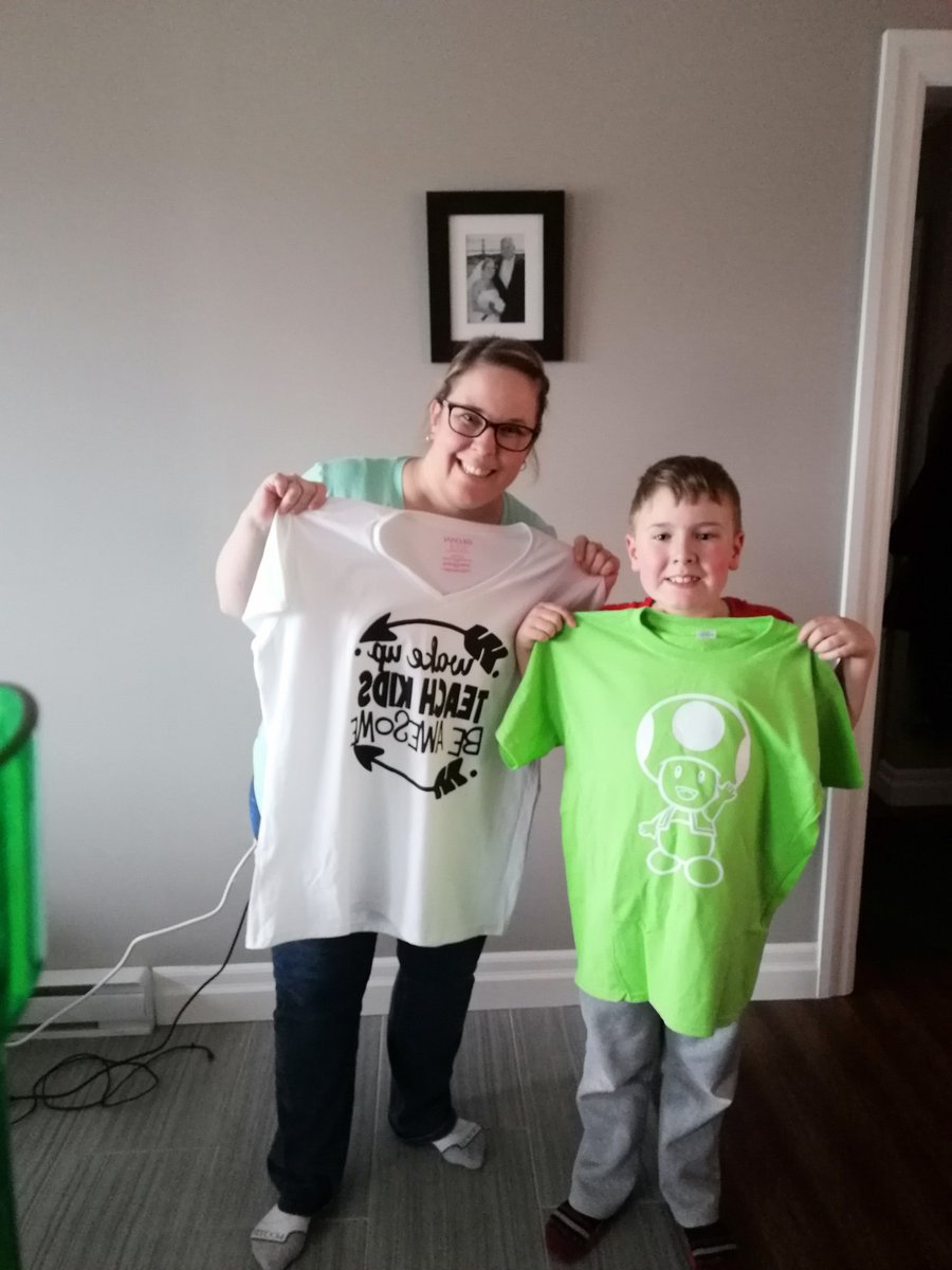 barron_mrs's tweet photo. @bltsenior  creative Tuesday! Connor made his own tshirt using my Cricut and Cricut press! So proud!! @OfficialCricut @CaudlePark https://t.co/eET74hLO8x