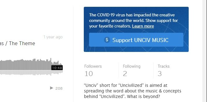 UncivMusic's tweet photo. Looking to support a music community in crisis? U can now donate direct via PayPal w/ a new button on our  @SoundCloud page (https://t.co/I6xBCmnIAY)
2 gigs canceled already and a recording in June in the air. Investors/patrons—we've shown promise: https://t.co/jjYjM3S6ZI https://t.co/GnJP9zUpbn