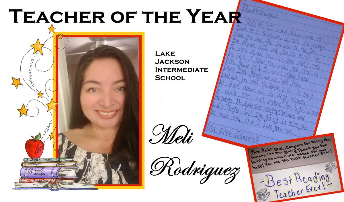 LJIPanthers's tweet photo. Congratulations to LJI's Teacher of the Year, Meli Rodriguez. Ms. Rodriguez wears many hats at LJI working with our ESL students. Ms. Rodriguez is a huge asset to our students, staff and community! https://t.co/c6qejnqyiP