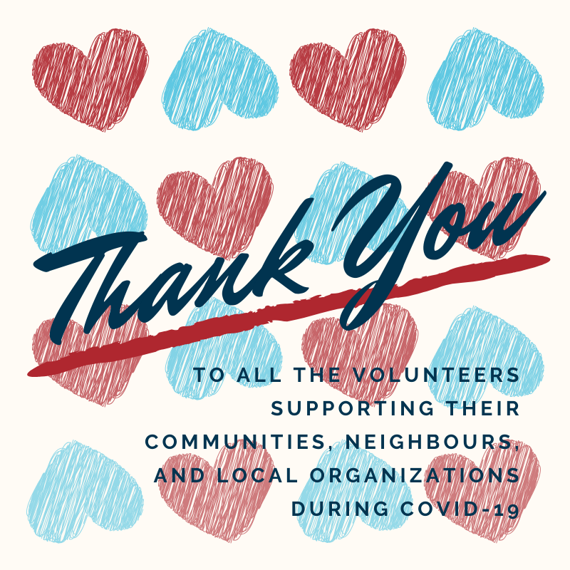 VolunteerCanada's tweet photo. Thank you to all the #volunteers who are are supporting their communities, neighbours, and local organizations during these difficult #COVID19 times. https://t.co/qOhDQkMaA9