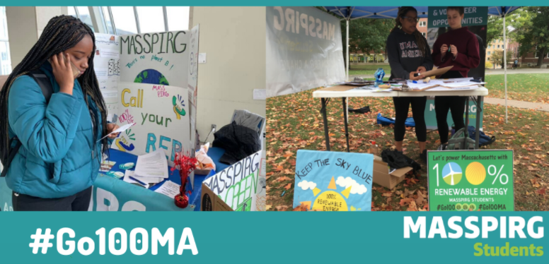 umamasspirg's tweet photo. On the 100th day of the year, and what might seem like the 100th day of social distancing, we're continuing to work towards a 100% renewable energy future in MA. #go100ma #mapoli @masspirgstudent ~ pinkie promise these pics are form the fall; we still #PledgeToStayHome https://t.co/40hRRf3aJk