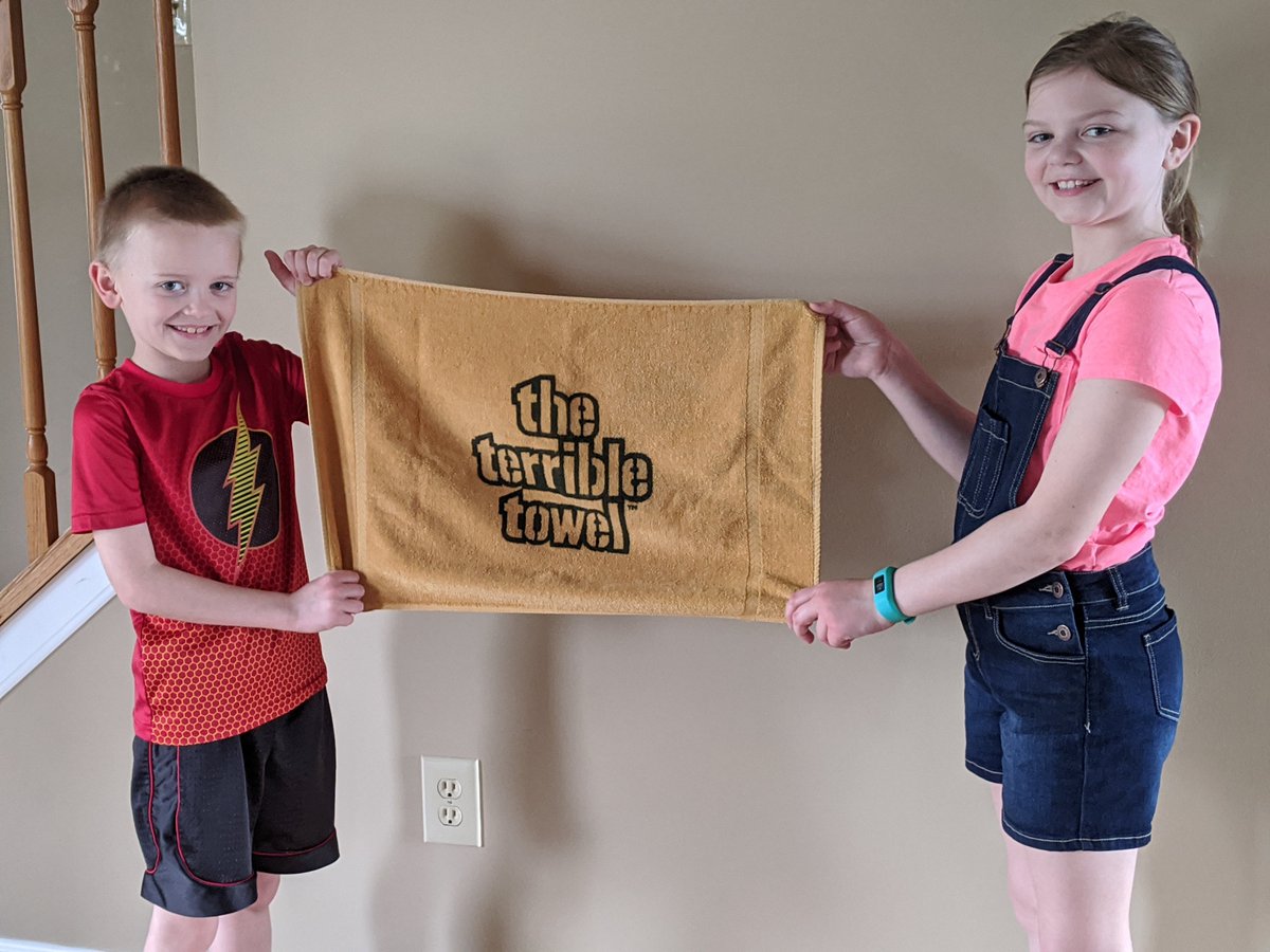 Katie_Napier's tweet photo. Three things for Mr. Mac #1: We have been practicing karate and softball almost every day. #2.: Today we took an hour long walk as a family. #3: Go Steelers! #wvnti https://t.co/GQ90iiQtNa