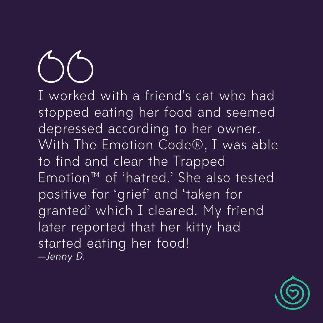 DiscHealing's tweet image. The Emotion Code® isn&apos;t just for humans! Jenny used it to help her cat release hatred and grief! 

#discoverhealing #energyhealing #theemotioncode
#thebodycode #energy #healing #meditation #wellness #spiritualdevelopment