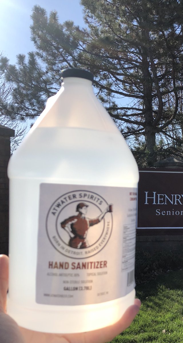HFVSeniorLiving's tweet photo. We can’t thank you all enough! @atwaterbeer provided 20 gallons of hand sanitizer and @PrefixCompanies supplied a great deal of protective face shields. We’ve always believed there’s strength in neighbors, and we’re feeling so strong right now.

#HenryFordVillage #inthistogether https://t.co/6ljQRgla1a