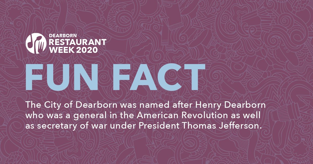 DearbornRW's tweet photo. Happy Tuesday! Did you know this #DowntownDearborn fun fact?

We hope everyone is staying safe during these challenging times.

Be sure to check in on your favorite #DRW restaurants for any pick-up or delivery deals!

Stay updated at: https://t.co/FOA3FqGe2I

#DearbornRW2020 https://t.co/bmp1Anvae1