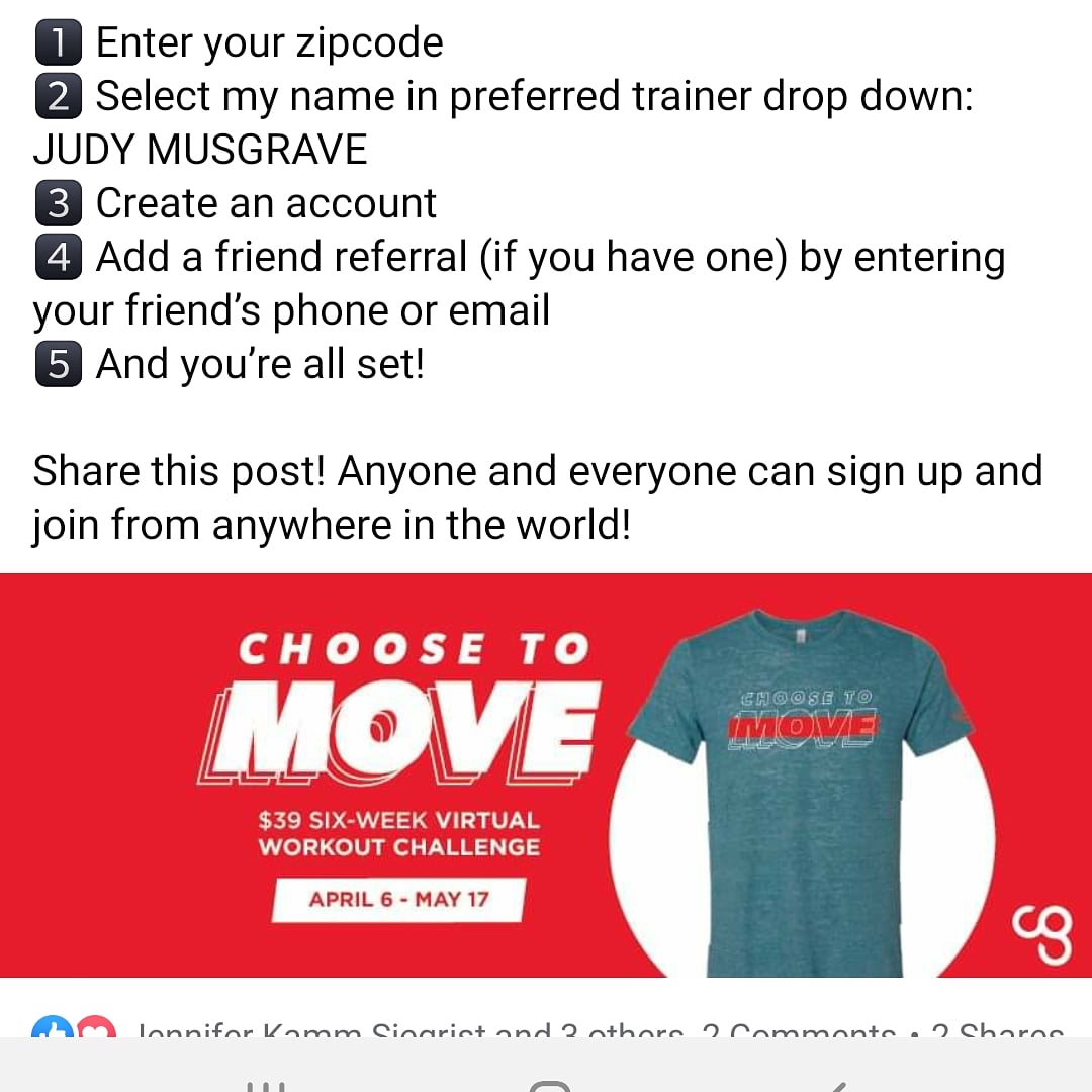 If you are looking for a great way to get or stay in shape, from anywhere in the World, this is it: campgladiator.com/choose-to-move…