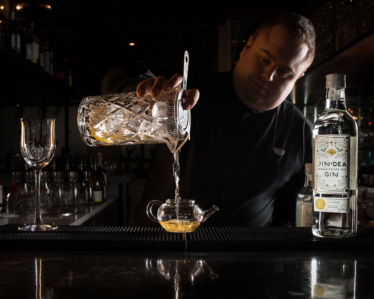 Try the 'Kanishka Martini' from <a href="/jindeagin/">Jindea</a>. Add 50ml Jindea Tea Gin, 15ml lemon Vermouth, 3x dashes of Yuzu Bitters, 2x lemon peels, 1 Darjeeling Tea bag into a mixing glass, strain into a Martini or Flute glass. #tea #cocktail #recipe #jindeagin #gin #cocktails #darjeelingtea