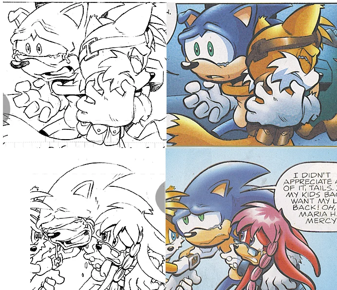 heres an example of sega not allowing sonic to be "overly emotional" by the way.