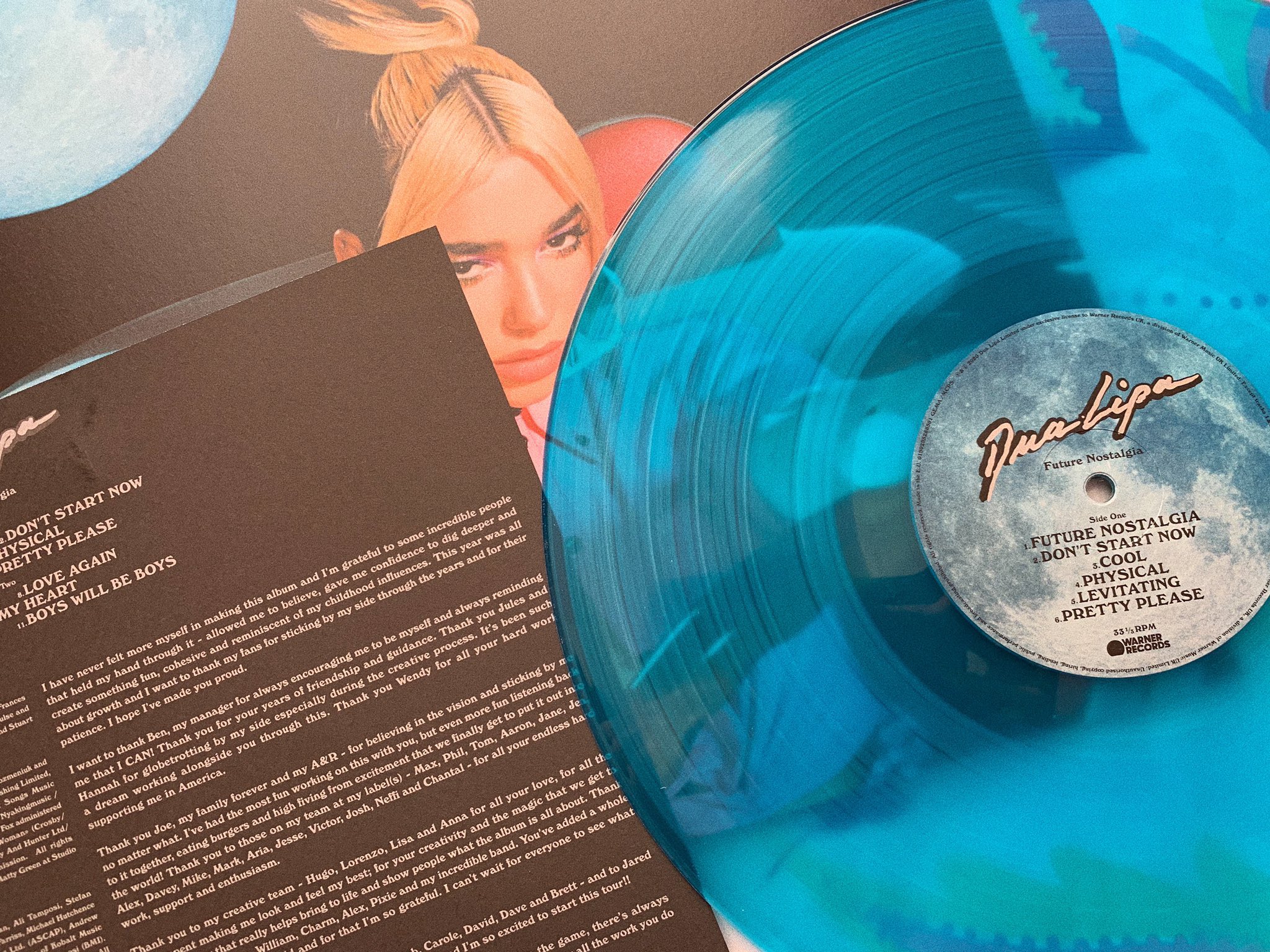 Dua Lipa News on X: Here are pictures of the blue @UrbanOutfitters  exclusive 'Future Nostalgia' vinyl! (via @dxnceagain)   / X