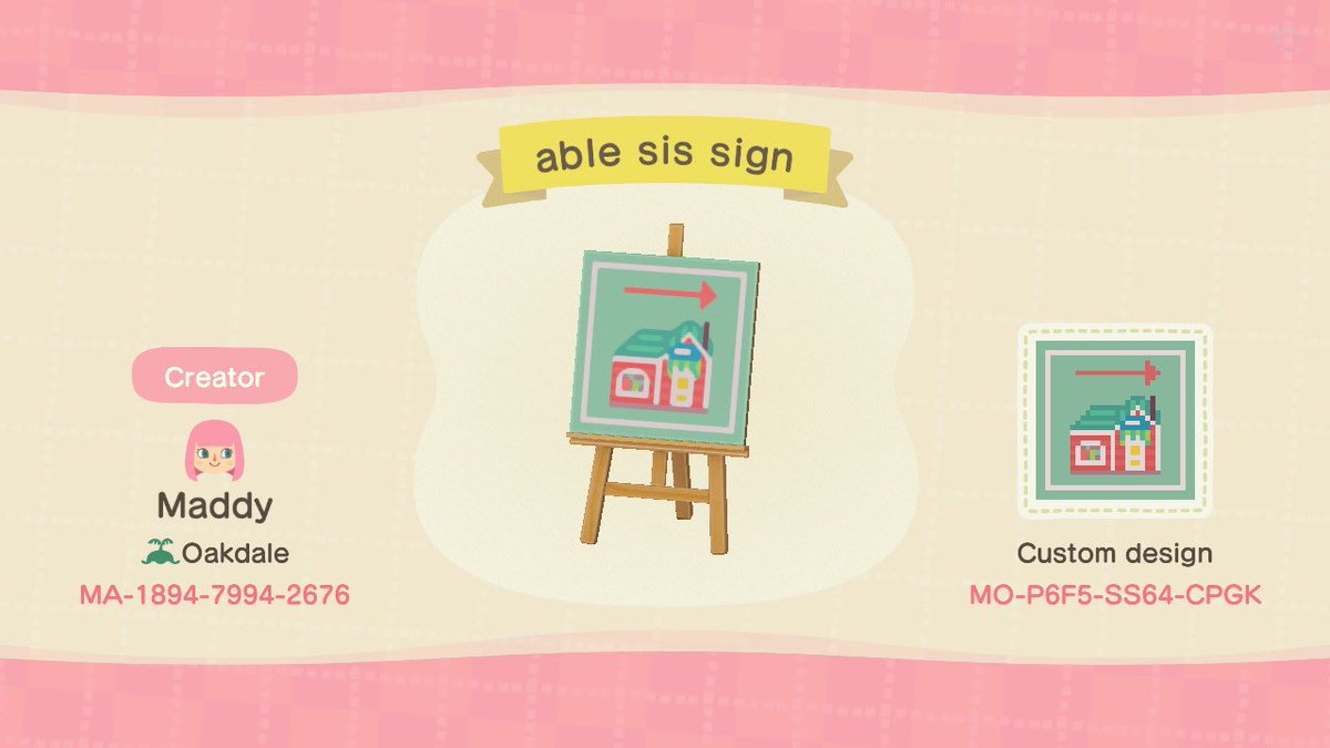 able sister’s and nook’s signs !  #acnh    #AnimalCrossingDesigns  #AnimalCrossingNewHorizions  #ACNHDesign