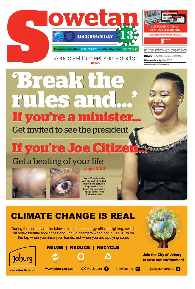 FCABRAHAMS123's tweet photo. @PresidencyZA Mr President, Is your member of Command Council immune to the Disaster Laws of this country? May I also go fetch gloves (as protection gear) at my friends and have lunch with them? @zilevandamme https://t.co/hTa4fYjIAo