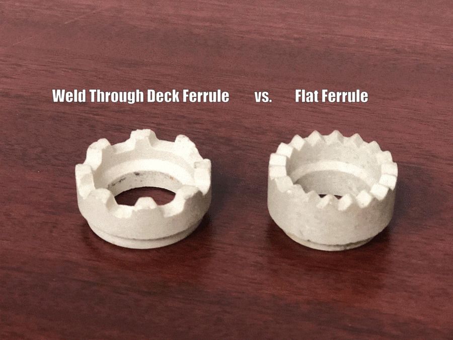 Northlandfast's tweet photo. Differences in ferrules.  Call us with any questions: 651-730-7770.  https://t.co/tRWVDf3rJP #shearstudwelding #headedanchors #ARCstuds #studwelding #ceramicferrules https://t.co/fYiSn2EUJm