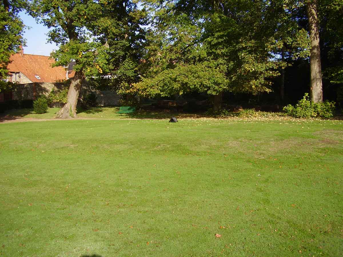 The raised lawn area marks the position of the original Holy House chapel. Both archaeological and documentary evidence point to the original chapel having been built in the first half of the 12th century. This spot marks one of the holiest places in medieval England.  #EAchurches