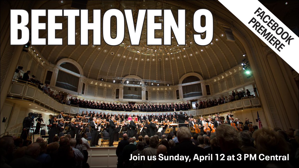 Join us and #sharethejoy with a piece Maestro Muti calls “the work of a divine architect” in a special Facebook premiere of Beethoven’s Ninth Symphony on Sunday, April 12 at 3 pm CDT. RSVP → facebook.com/ChicagoSymphon…