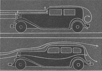 49 While a lot of the technology improving a car's performance took place under the hood, streamlining – reducing air resistance through form - proposed a dramatic new look to the car’s outer body.