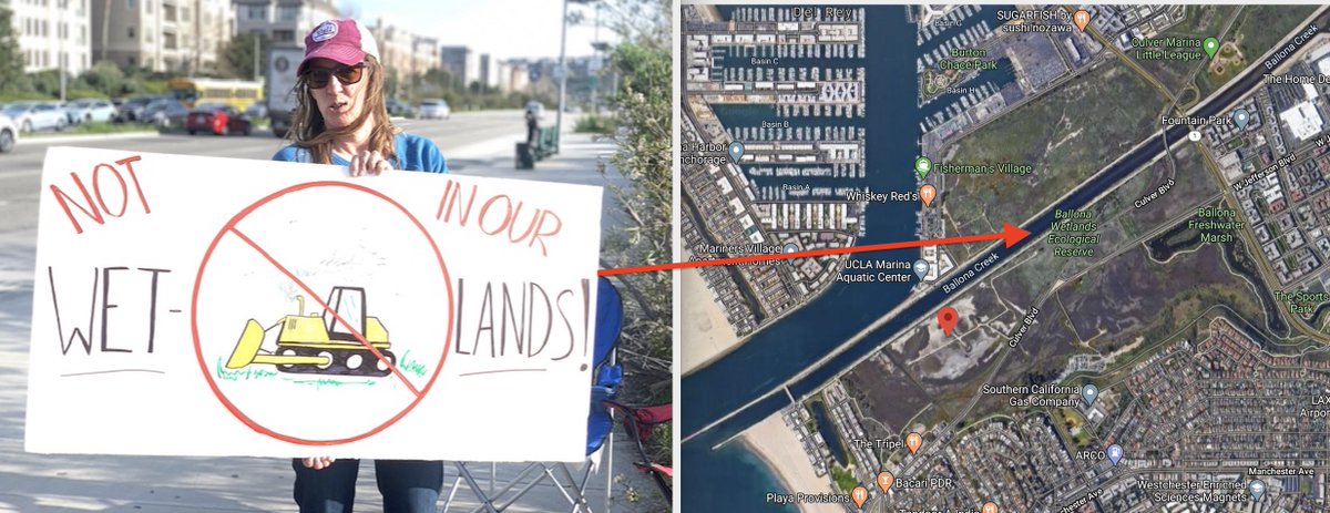 theirturn's tweet photo. Unthinkable: @socalgas is planing to demolish the Ballona Wetlands (a beloved 600-acre ecological reserve near L.A. that is home to endangered animals) with the help of @HealTheBay, an ocean advocacy group to which it has given $70K over the past 5 years. https://t.co/jZao78sZ7y https://t.co/Z9HjkyIJdv