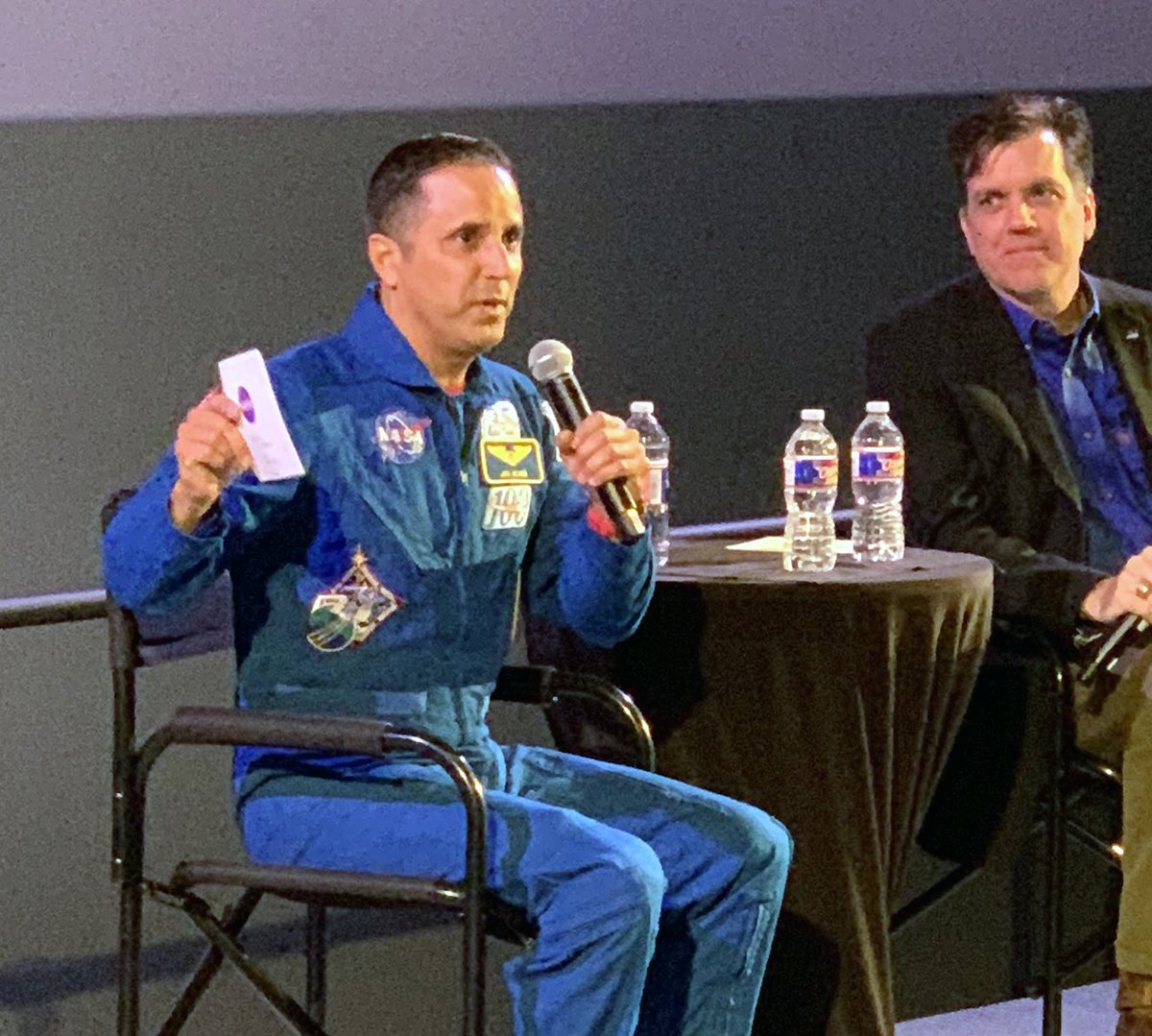 People_Of_Space's tweet photo. 3/4 Astronaut Joe Acaba was one of the featured speakers this year. We also heard from Holly Ridings - 1st woman to be Chief Flight Director for NASA. I got to work with Holly briefly before retiring. https://t.co/ctM7E0D94g