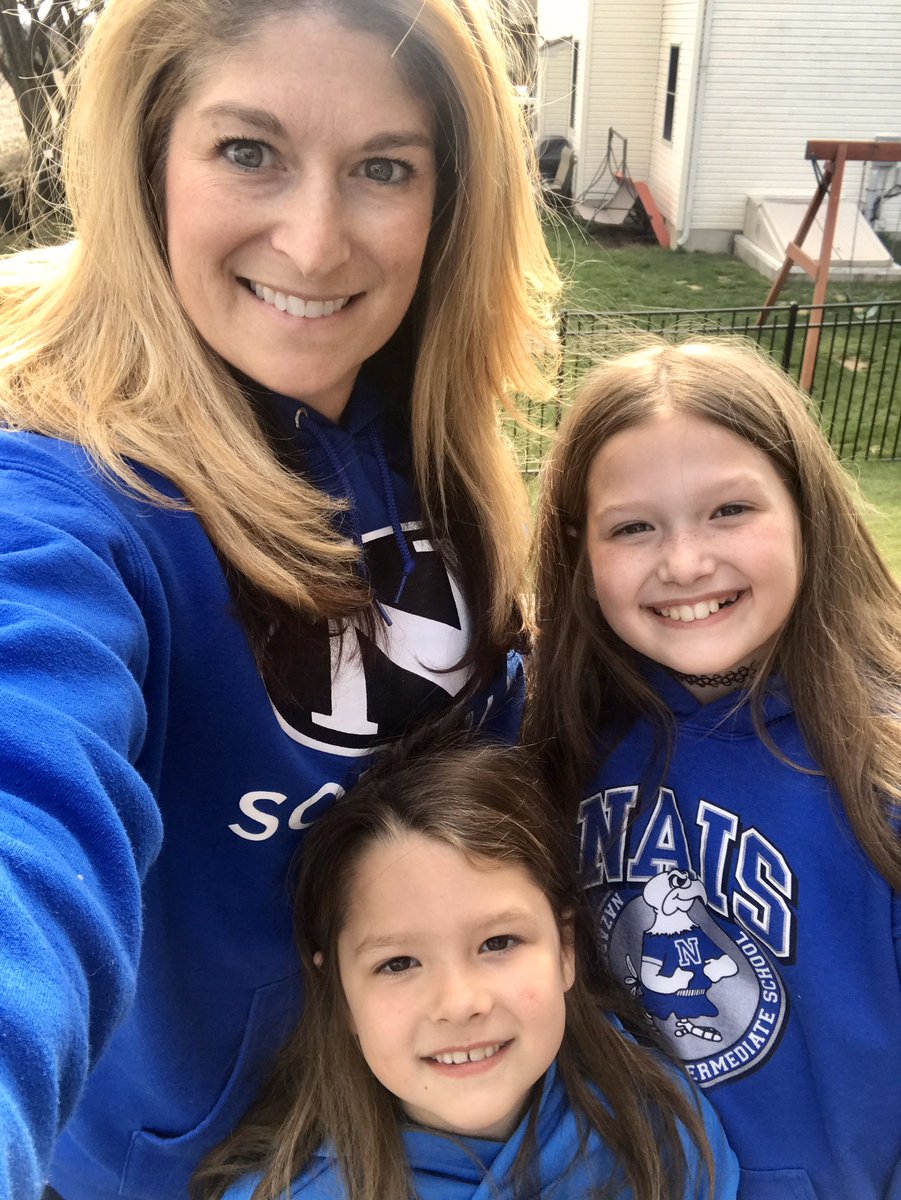 SperingStacey's tweet photo. The Spering’s are standing tall, taking the challenge, showing off our Nazareth Pride. Honored to be a part of this amazing community and school district. I’m late to the party so I challenge anyone else that hasn’t been challenged LOL #NASDtogether https://t.co/IINCg2KXR3