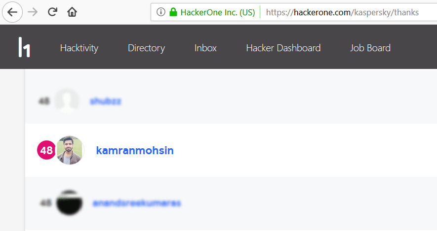 Listed in Hall of Fame from #Kaspersky 2020.