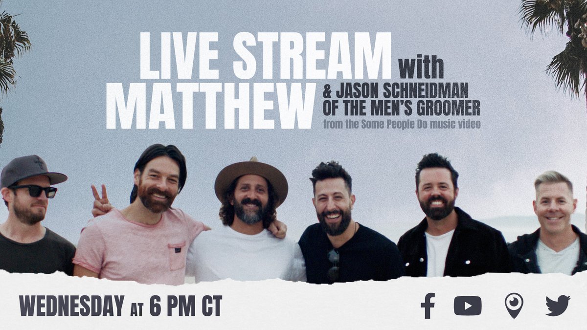 OldDominion's tweet photo. Going live with our friend Jason, the founder of @themensgroomer, tomorrow at 6pm CT to talk about the #somepeopledo video. 

If you’re planning to watch on @YouTube, set a reminder here: https://t.co/1Hw2qo2QMc
Check out TheMensGroomer foundation here: https://t.co/h2PWa6zw20 https://t.co/rSlVuvy9uB