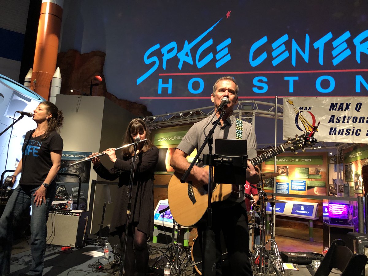 People_Of_Space's tweet photo. 2/4 Three full days of presentations, activities, tours of NASA_Johnson, &amp; networking with and learning from other educators - and there are always astronauts hanging around, speaking, or having lunch with you. The all-astronaut band Bandella performed at the closing banquet. https://t.co/ygsxV5sO4V