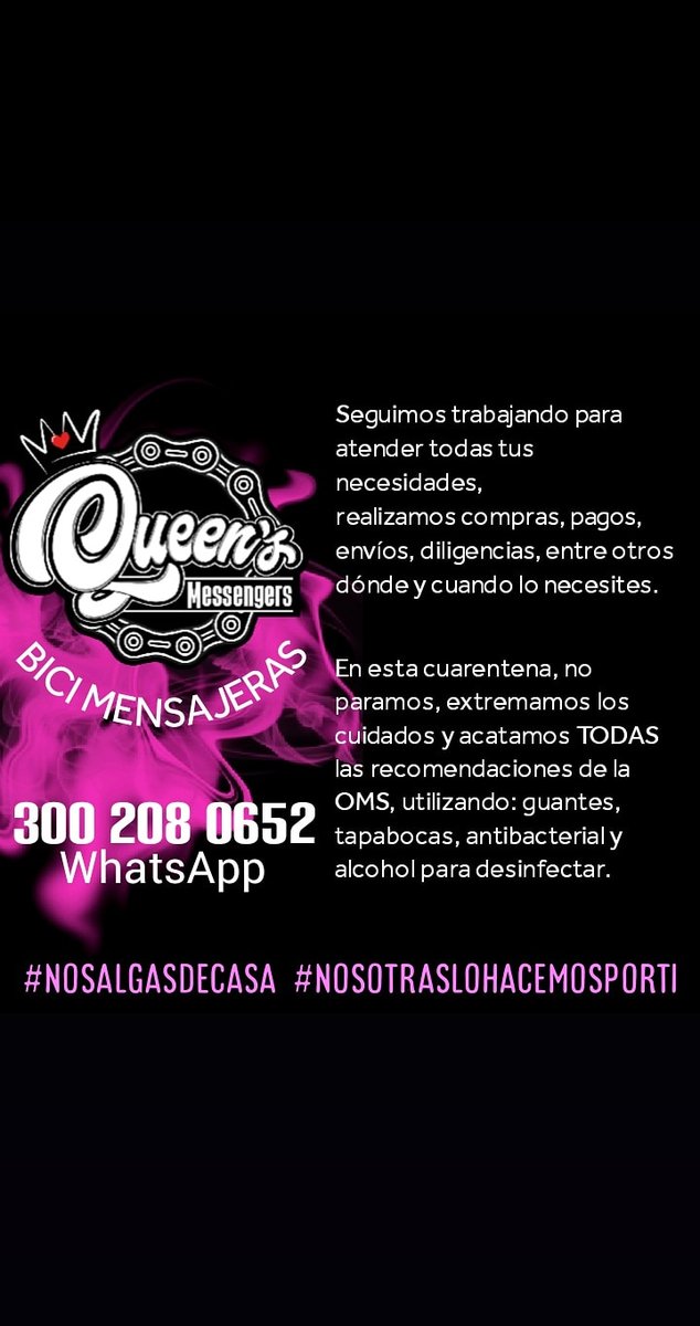 No salgas de casa #nosotraslohacemosporti #bicimensajeras #queensmessengers