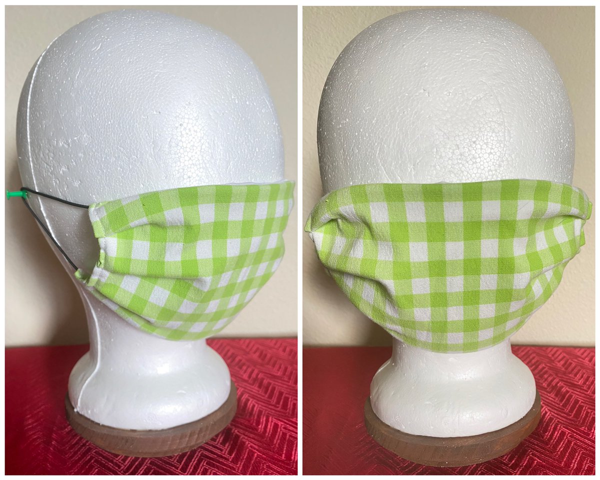 just_ask_cassie's tweet image. Green and White Gingham Pattern Face Mask
(Mask has additional layer of material on the inside to form a pocket to insert a filter if desired. Please remember that fabric masks are not medical grade masks.)
#ginghampattern #facemask #stayhomestaysafe #staysafeoutthere