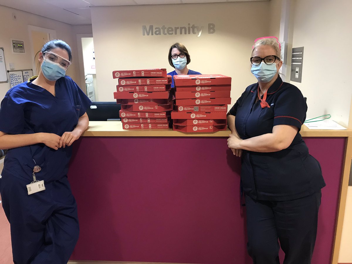 Thank you to <a href="/pizzahut/">Pizza Hut</a> for feeding the maternity and gynae staff <a href="/LancsHospitals/">Chorley & Royal Preston</a> this evening, it was much appreciated 🍕 👏 <a href="/JoHealy4/">Jo Healy</a> <a href="/jacotton01/">Janet Cotton</a> <a href="/DavidStyles1504/">David Styles RN MStJ</a>