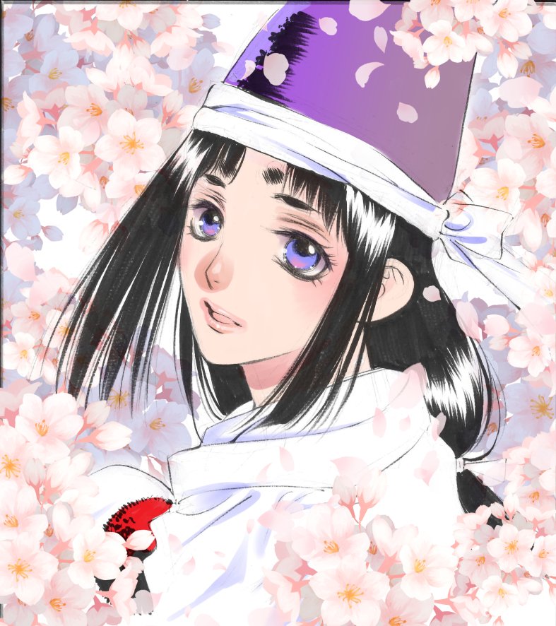 「せめて少しでもほっこりできますように。
鬼切丸伝の色紙をお花見風に加工してみまし」|楠桂/HARUコミ3/19東４お6b/け27bのイラスト