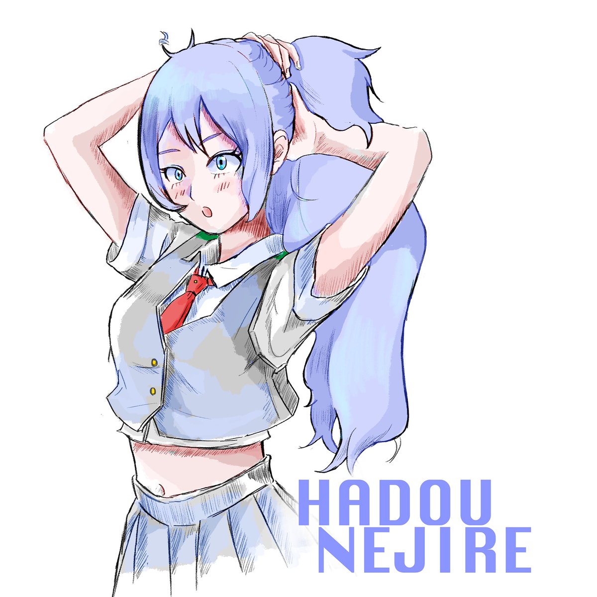 Yuzu Pa Twitter 波動ねじれちゃんのポニーテール 落書き ヒロアカ 波動ねじれ 絵描きさんと繋がりたい ヒロアカイラスト