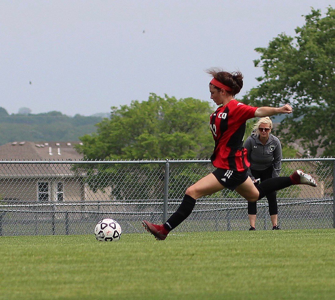 BVWGirlsSoccer's tweet photo. Andree Orcutt has a positive outlook and willingness to help her teammates. Her aggressiveness is apparent and she will without a doubt use that in college as she will be continuing her soccer career at the University of Central Missouri. Good luck Andree! #thankyouBVW2020seniors https://t.co/jRxFjcaIA0