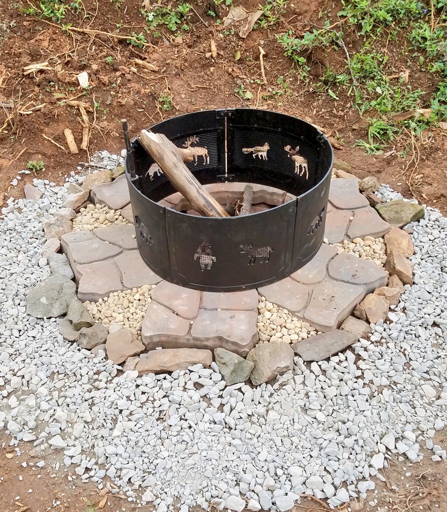 Sra_Phelps's tweet photo. #ECGVIRTUALSPIRIT week continues with Try Something New Tuesday.  I tried (&amp; succeeded) in making a fire pit.  That was a 5 year plan in the making, at least.  Also tried our hand at homemade smoked, pulled pork.  It did NOT suck at all!  🐽 https://t.co/KAzHRKVnJE