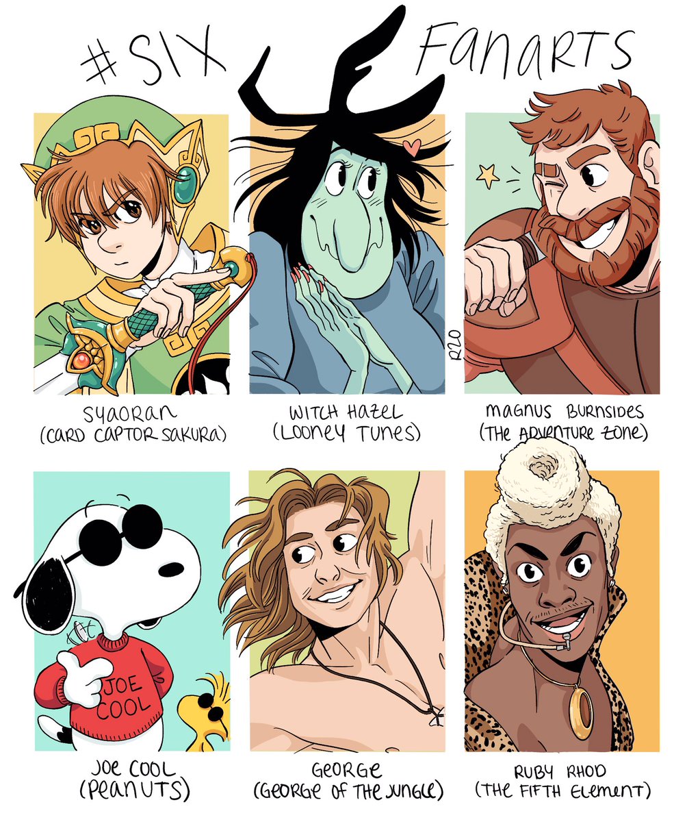 The #SixFanarts thing! This was really fun and I may have gone to hard on it lol. Thank you for the suggestions!!