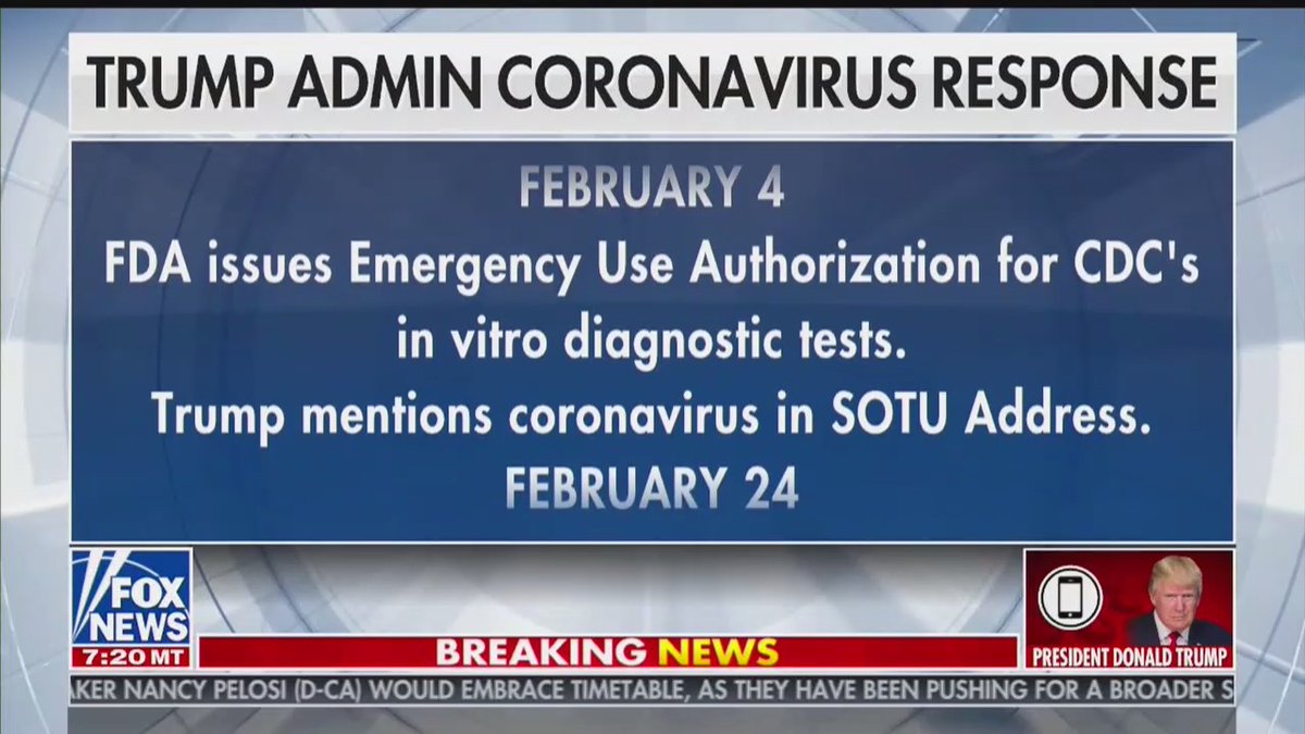 Hannity's list of Trump's coronavirus response measures includes him mentioning it at the SOTU 