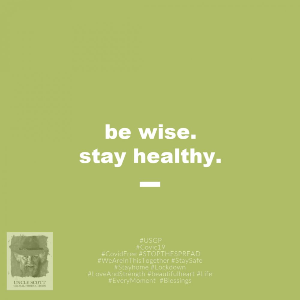 UnclScottGlobal's tweet photo. Everyone has a role to play to help prevent the spread of #COVID19. Be wise, be safe and #StayAtHome. Help to #FlattenTheCurve.

#USGP #WednesdayWisdom #HolyWeek #CovidFree #StopTheSpread #WeAreInThisTogether #StaySafe #Lockdown https://t.co/RbcCNHTGsQ