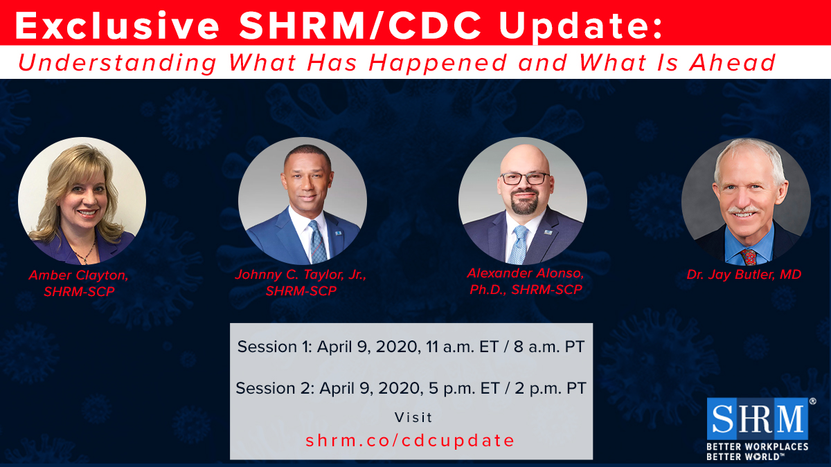 Tune-in this Thursday, April 9 as we host a webcast with <a href="/CDCgov/">CDC</a> for an update on #COVID19 "Understanding What Has Happened and What Is Ahead." This program is free and open to the public.

Learn more &amp; register: shrm.co/cdcupdate
