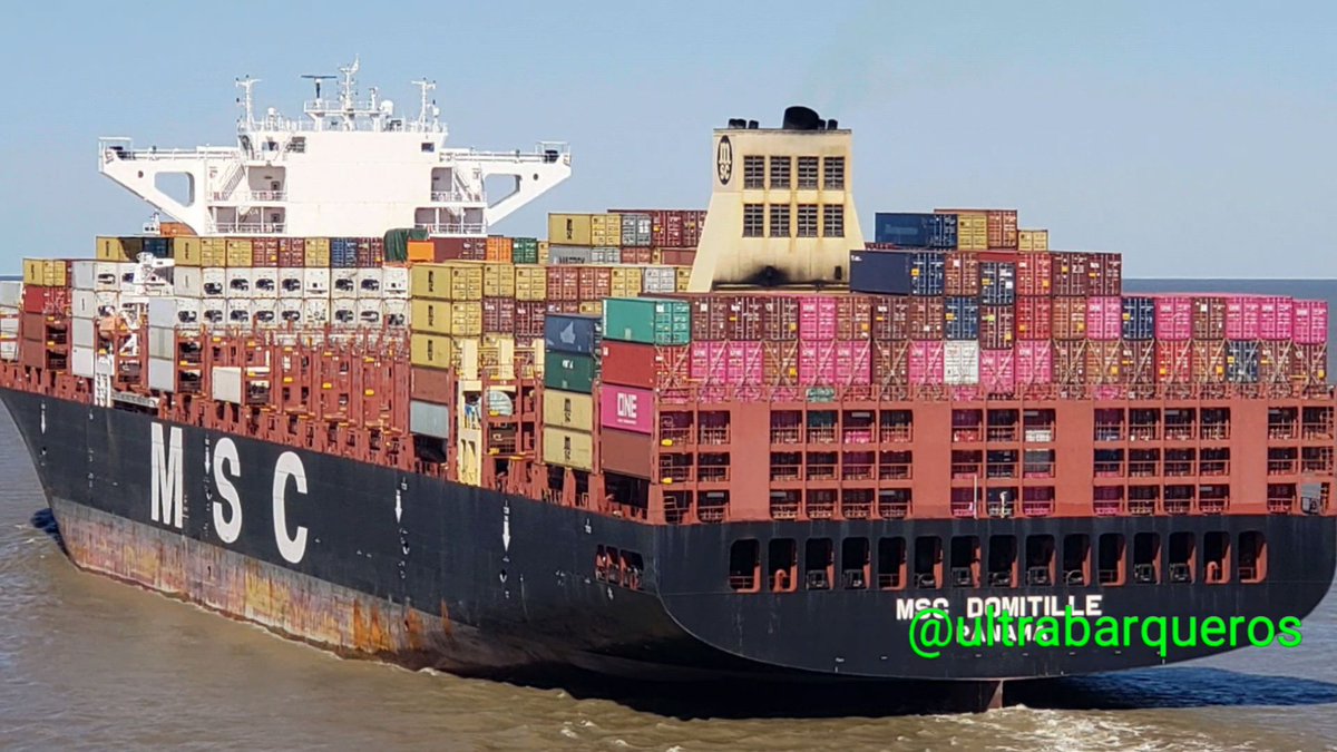 UltraBarqueros's tweet photo. Container Ship "MSC DOMITILLE" - Photo taken on board Wood Chips Carrier "MIMOSA AFRICANA" #MeetingArea #PuntaIndioChannel #RioDeLaPlata #Argentina - 24.10.2019 - 15:00 Local Time.
#ultrabarqueros #ultrabarqueros2 #pilots #pilotboat #merchantnavy #instaship https://t.co/YLSDsowxdJ