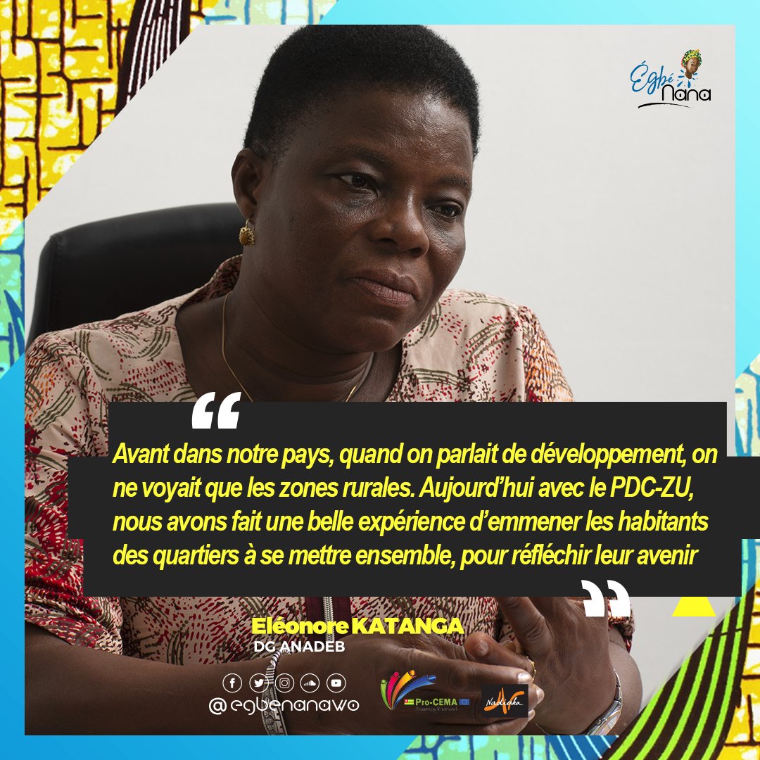 La mission de Mme KATANGA, c’est d’œuvrer pour le bien-être des populations à la base, et les aider à se prendre en charge. 
#Egbenana #FemmesLeaders #UEauTogo #ProCEMA