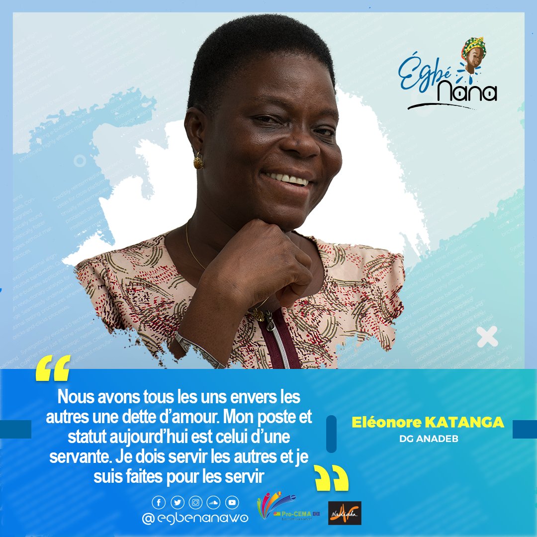 A son actif, notre nana a contribué à octroyer à ces populations, des infrastructures sociocommunautaires de base, et bien d'autres initiatives.
#Egbenana #FemmesLeaders #UEauTogo #ProCEMA