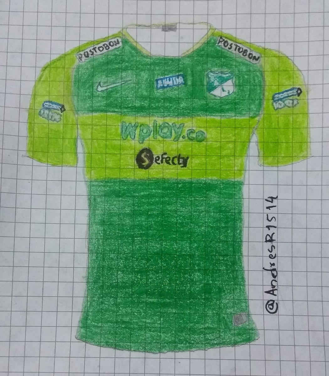 Tokifliki's tweet photo. Mi camiseta de Deportivo Cali x Nike para #RetoFantasy de #FutbolCoLab, la había hecho con la franja blanca, pero pensé que era mejor completarla con el tono verde claro de las mangas.
@FutbolCoLab https://t.co/hMhihBvJB0