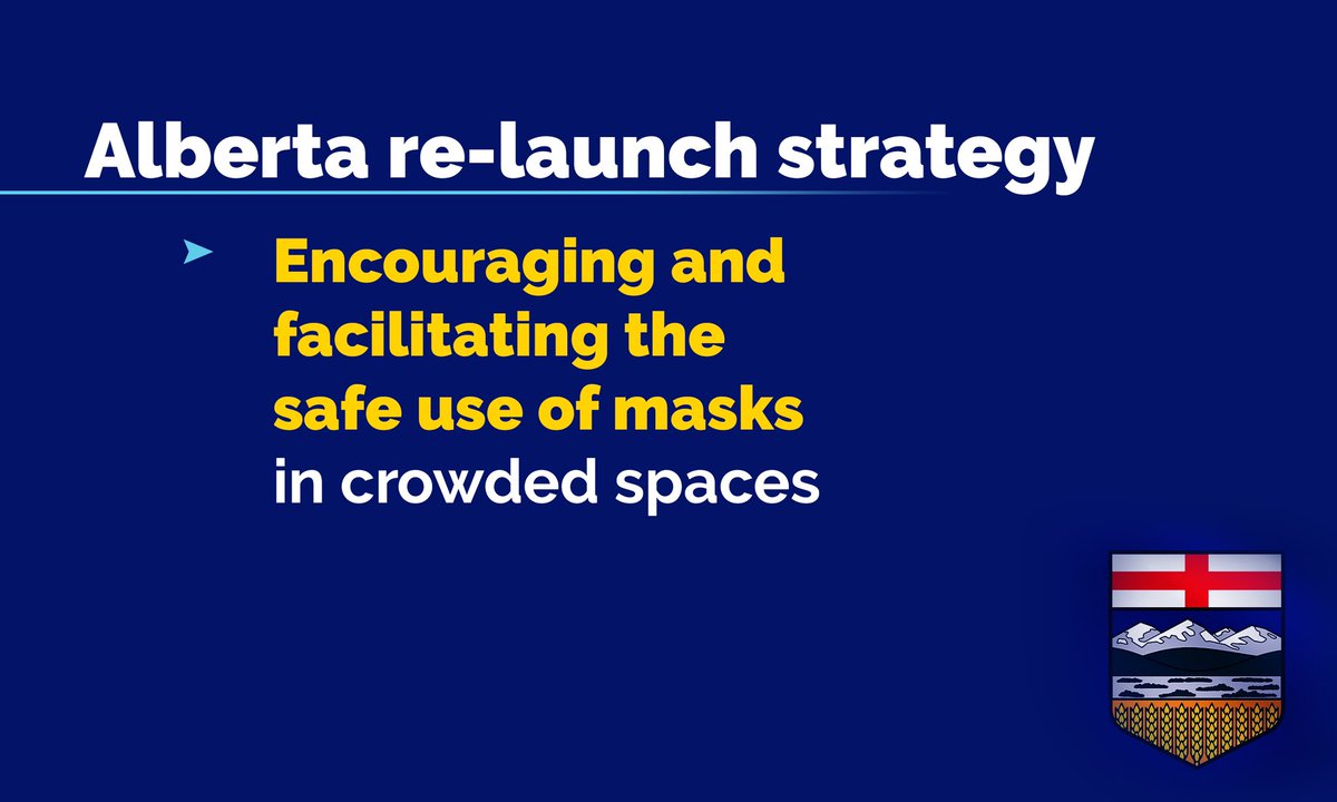 Last but not least, we will undertake mass procurement of masks for public use, especially in crowded spaces.Mask usage in other areas, when used safely with other public health measures, has helped to reduce the spread.There’s no reason it can’t work here as well.  #COVID19AB