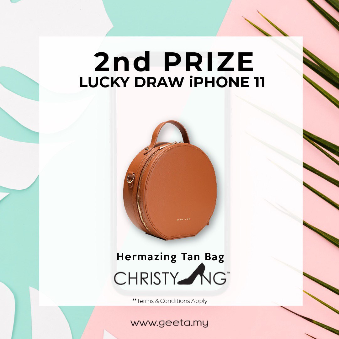 Nazifahalim's tweet photo. Kalau tak dapat #iphone11 dapat beg ni pun jadilah kan? 🤗

Senang je nak join lucky draw ni, beli RM100 tudung geeta automatik dapat masuk contest ni 🎉

Stay tuned for the next promotion okiee 😘 

#staysafe 
#stayathome 
#kitamestimenang https://t.co/mlBGeN1pWs