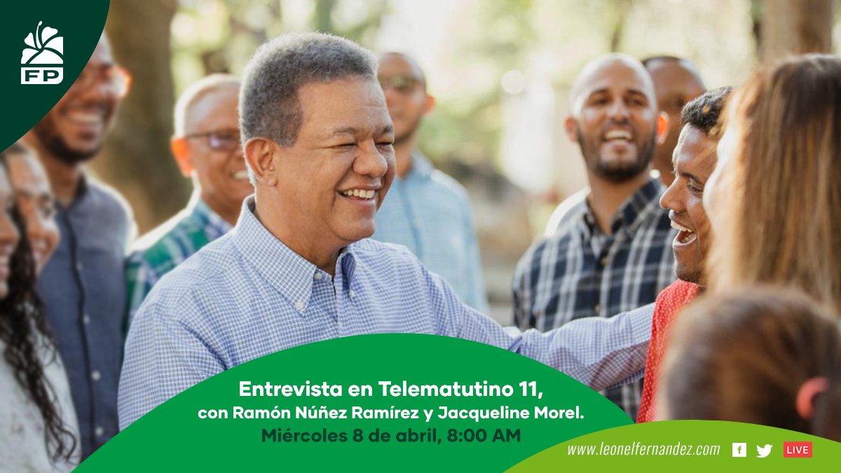 RDlomejor's tweet photo. Mañana, miercoles a las 8:00 AM, estará  .@LeonelFernandez en El Telematutino 11, conversando sobre la crisis provocada por el COVID19 #LeonelPropone #MefuiConLeonel @ListinDiario #elcaminoseguro @rcavada  @PeriodicoHoy @DiarioLibre @elnuevodiario @fpcomunica @SIN24Horas https://t.co/2iSXZmRU7h