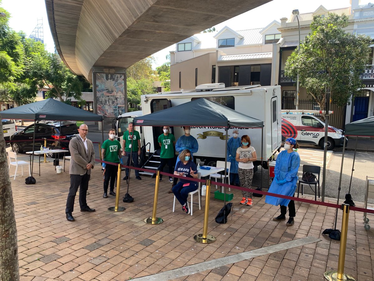 CESPHN's tweet photo. Three new GP respiratory clinics have been set up within the CESPHN region. This is the team from Woolloomooloo's Kirketon Road Centre mobile clinic ready to test homeless and/or disadvantaged people for COVID-19. 
#testingclinic #CESPHN #COVID19 #KirketonRoadCentre https://t.co/jhobyVVn7k