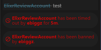 MixrElixr's tweet photo. v2.11.0 has been released! It adds expanded info to Mod Actions, including the duration of a timeout for Timeouts and name of the moderator for Bans. Big thanks to the good folks at @WatchMixer for updating their API to enable this🥳 https://t.co/dvTvMoMQSP